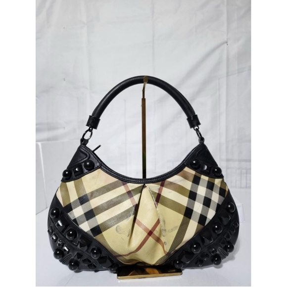 Burberry Alverton Studded Nova Check Shoulder Bag
Black/Beige - Picture 2 of 11